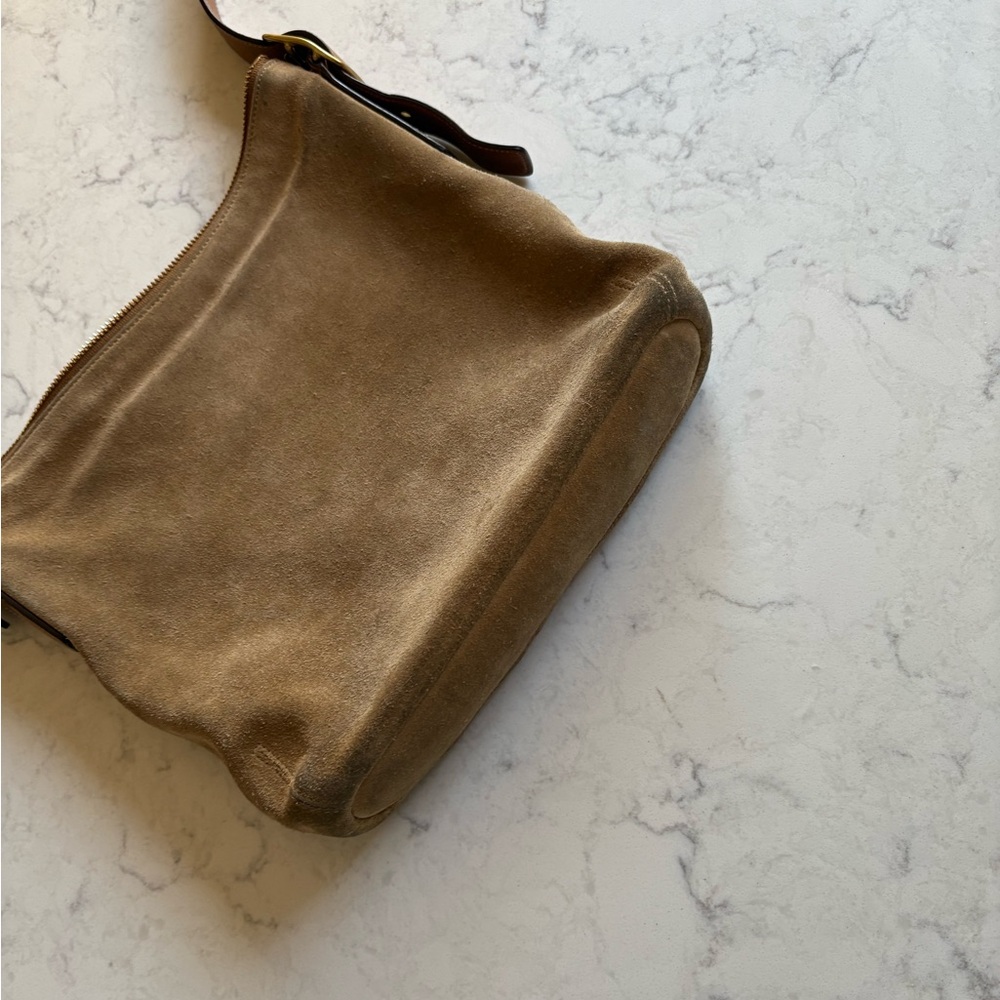Vintage Coach Suede Shoulder Bag - Picture 7 of 11